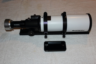 Orion Short Tube 80 mm Telescope with camera and adaptors